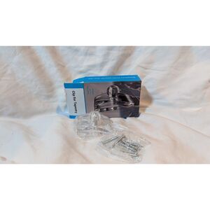 Clear Tapestry Clips Wall Hanger Mounts with Screws – 4 Pack Small Size 2”x1.25”